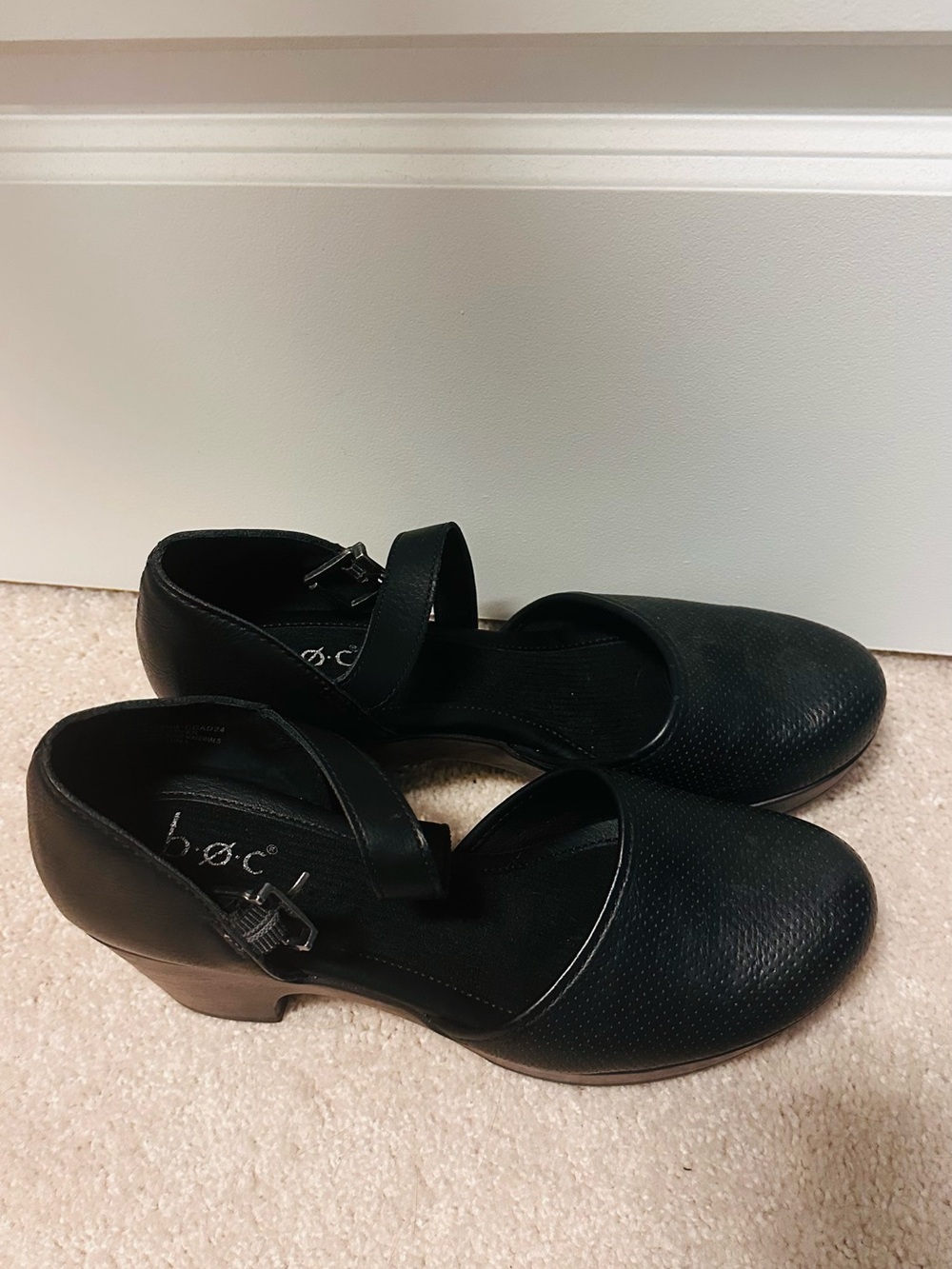 b.o.c. Black Mary Jane Low Heel Pumps